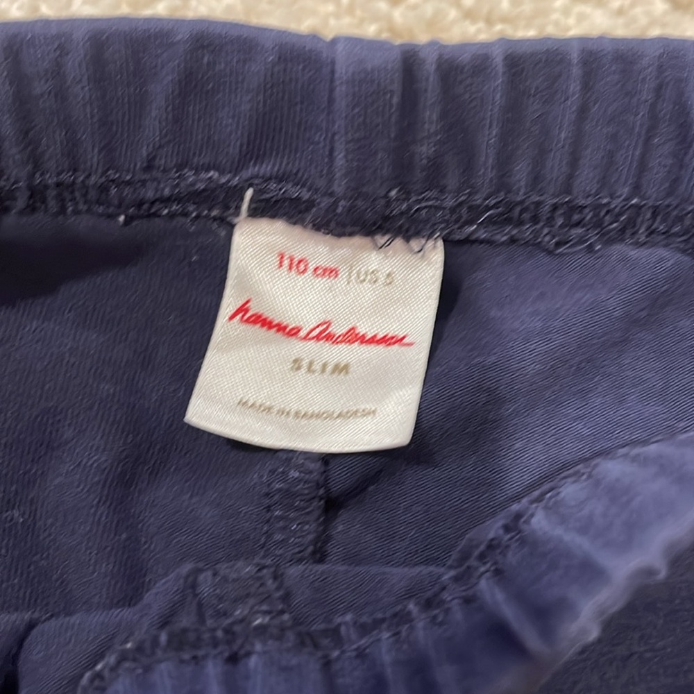 Hanna Andersson Slim Navy Blue Leggings, size 5 - Picture 2 of 3